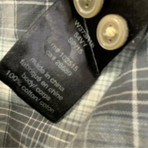 John Varvatos Gray Plaid Button Down Men’s Shirt. Size XL. - Picture 5 of 6